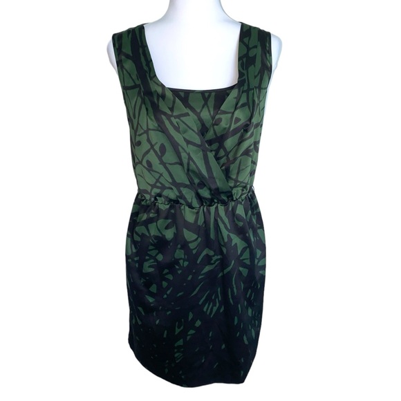 The Limited Size S Geometric Green Black Sleeveless Dress - Picture 1 of 3